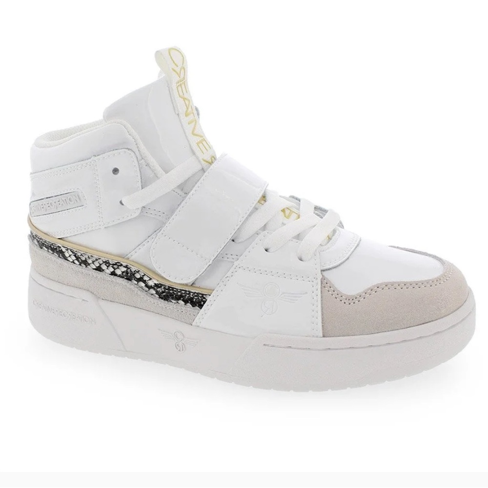 NWOT Creative Recreation White and Tan High-Top Sneakers